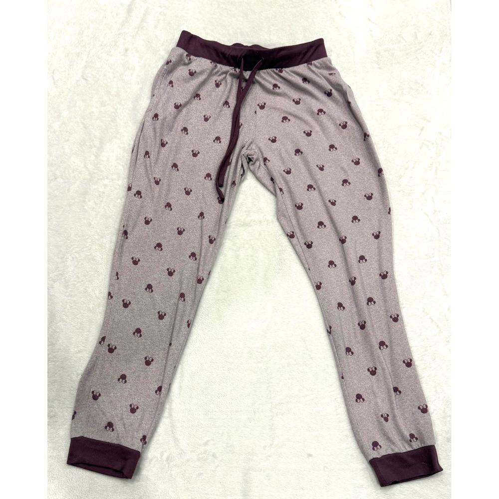 Disney Minnie Mouse Pajama Pants Womens Small Purple Jogger Lounge Sleepwear